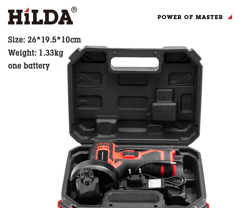 HILDA 12V Cordless Angle Grinder With Battery & Charger, 3 Inch Mini Cutting & Polishing Tool For Home DIY Projects, 12000 RPM,_voghion.com