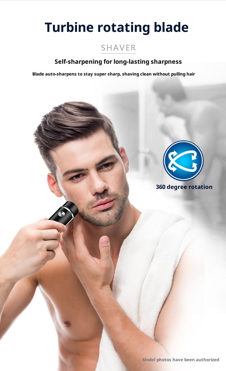 Mini USB Rechargeable Shaver – LED Display Rotary Razor For Men & Women (Detachable Washable Head, 60min Runtime)_voghion.com