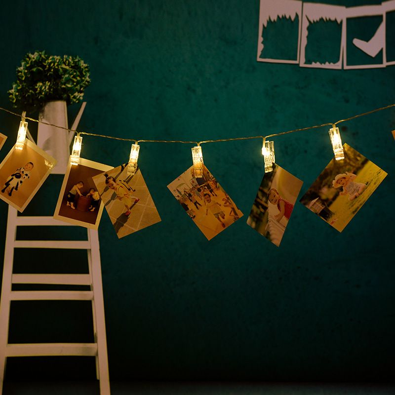 Battery-Powered LED Clip String Lights – 1.5M/3M/5M/10M Photo Display Fairy Lights For Indoor Room Decor, Christmas & Party_voghion.com