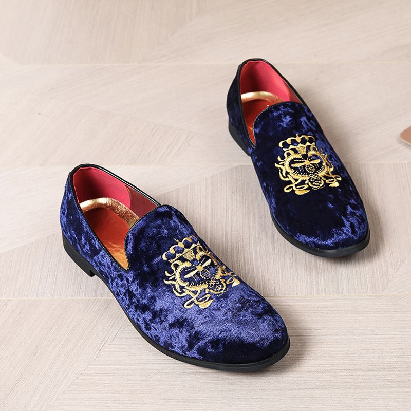 Unschlagbare Qualität Unschlagbare Qualität Neue bestickte Herrenschuhe, einteilige Herren-Loafer, nicht riechende Fußbedeckungen für den Sommer, Freizeitschuhe mit runder Spitze_voghion.com