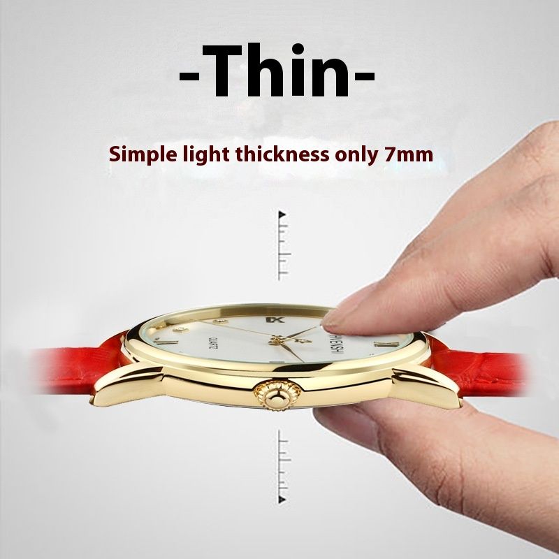 Men's Waterproof Fashion Women's Watch New Student Korean Edition Simple and Trendy True Belt Quartz Couple_voghion.com