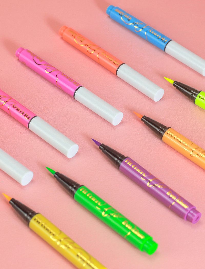 Ombretto e eyeliner combinati, colori adatti, 12 colori, penna eyeliner fluorescente UV, penna per pitturare viso e corpo, festival, palcoscenici, feste_voghion.com