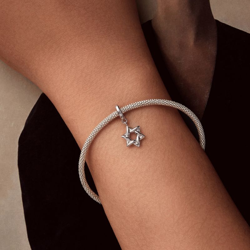 The Star Of David Pendant Charm Sterling Silver Charm,BSC1116_voghion.com