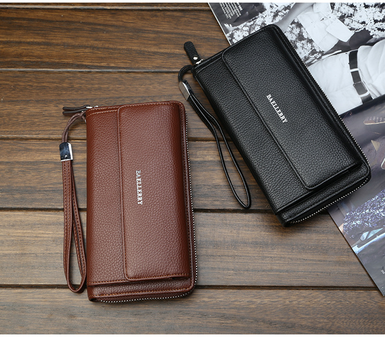 Borse da uomo Portafoglio da uomo nuovo business casual grande capacità motivo litchi multi-carta pochette_voghion.com