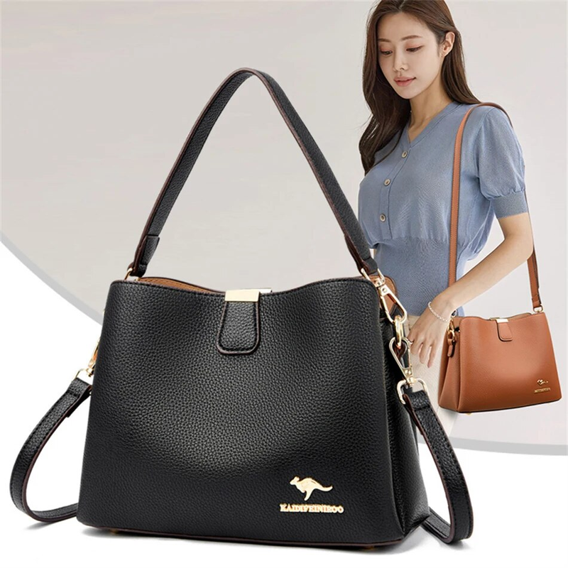 Borsa a mano di lusso in pelle di buona qualità per donne, borsa multifunzione a 3 divani per donne_voghion.com