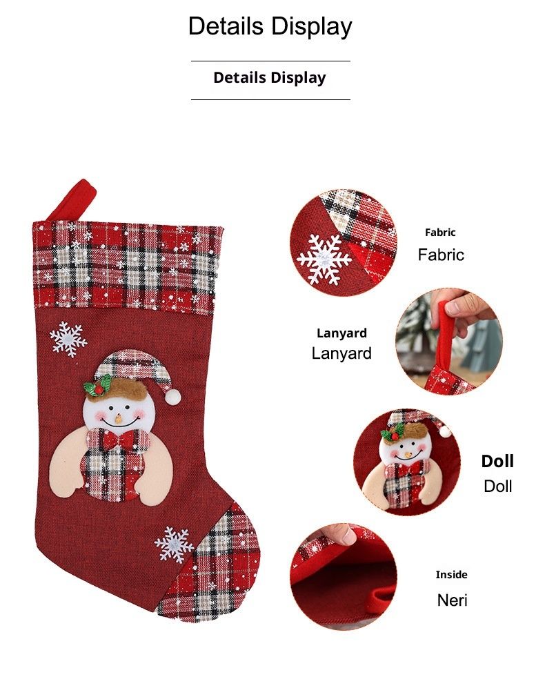 001 Calzini di iuta con cartoni animati, decorazione natalizia, ciondolo, borsa regalo per bambini_voghion.com