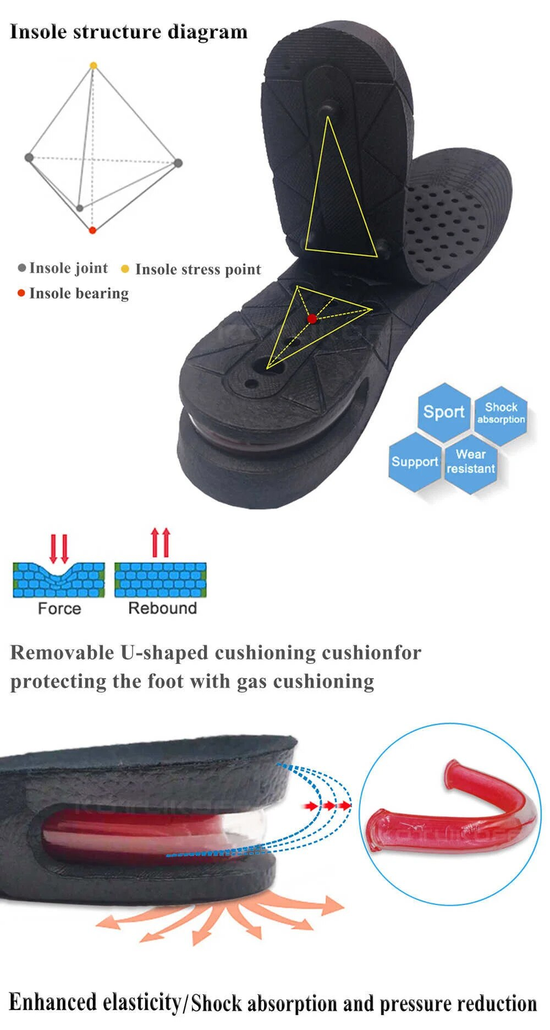 Invisible Increase Feet 3/5/7/9cm Lift Adjustable Cut Shoe Heel Insert Taller Height Insole For Shoes_voghion.com