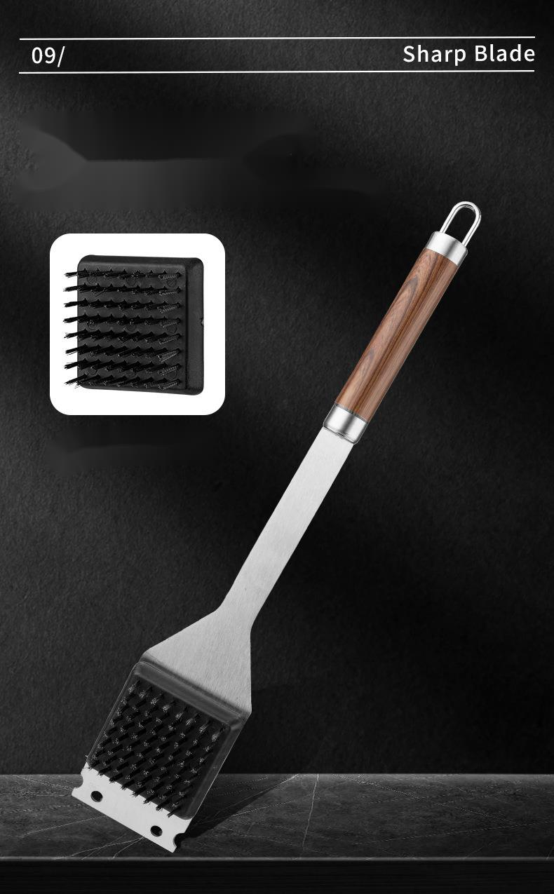 Edelstahl Aluminium Box Kombination Set Utensilien High-End Outdoor Camping BBQ Werkzeuge 24 Stück_voghion.com