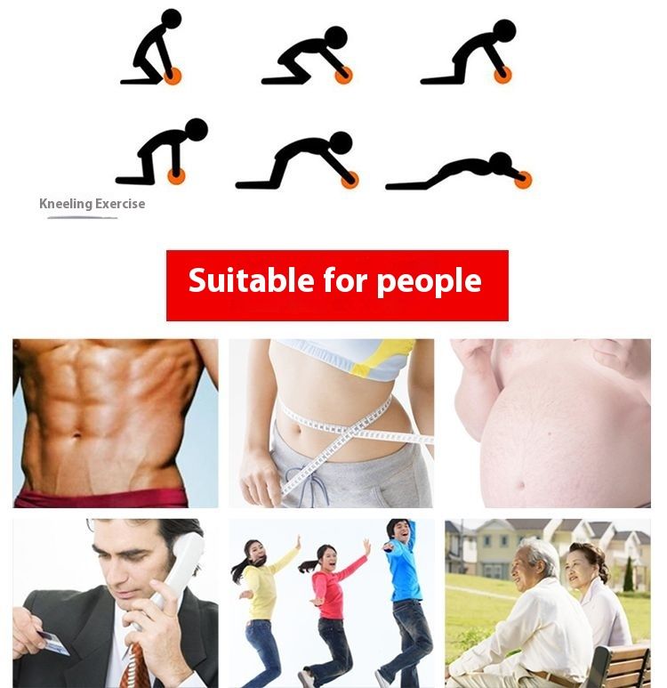 【 Küldje el térdvédőt 】 Kerékizom Otthon Csendes Edzőhenger Csökkenti a Hasi összehúzódást hine Sport Fiess_voghion.com