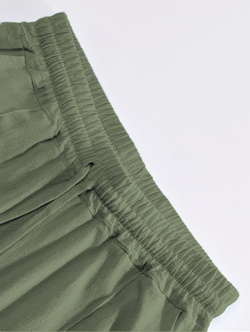 Men's Clothing Casual Trousers Linen Casual Pants Straight Leg Loose Fit Summer Lightweight Breathable Comfortable Trousers With Multiple Pockets_voghion.com