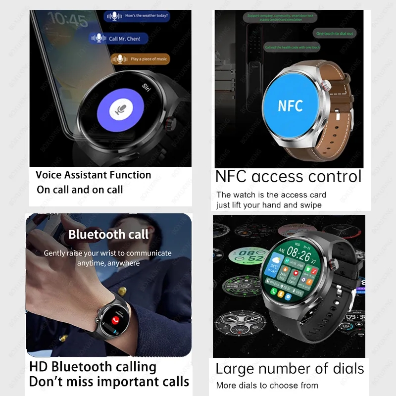 2023 GPS za Huawei Xiaomi NFC pametni sat muški sat 4 Pro AMOLED HD ekran otkucaja srca Bluetooth poziv IP68 vodootporan pametni sat_voghion.com