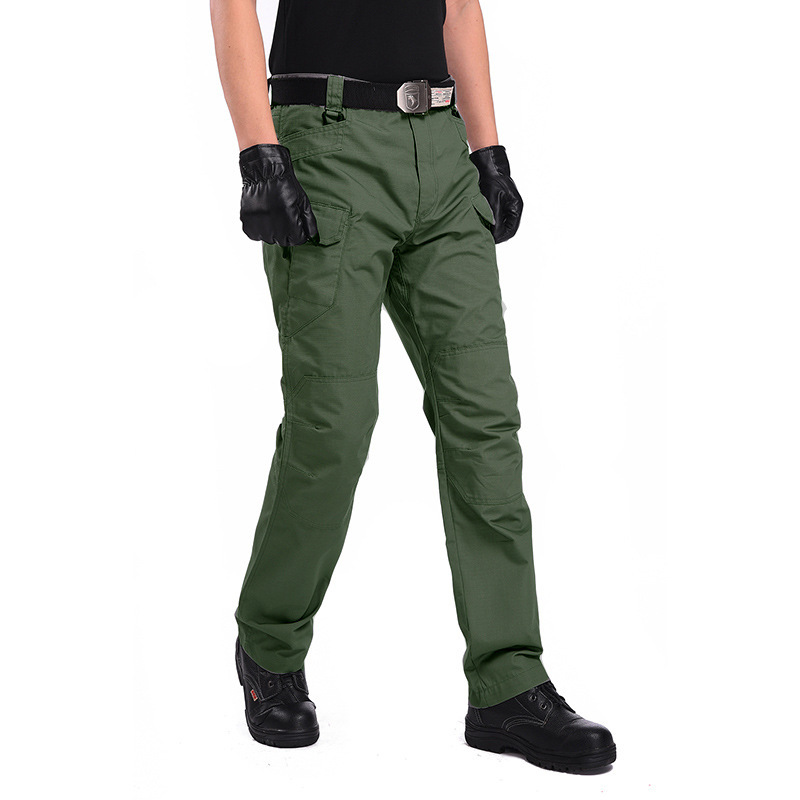 Abbigliamento da uomo Pantaloni tattici impermeabili in tessuto a quadri Pantaloni da combattimento mimetici urbani da uomo Tuta Pantaloni multi-bag IX7 resistenti all'usura_voghion.com