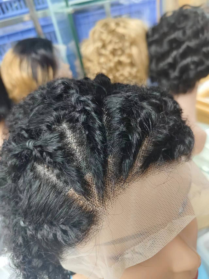 13x4 Lace Front Afro Kort Lockigt Äkta Hår Förfärgat Framtill Flätat Afro Lockigt Äkta Hår Brasilianskt Spänstigt Lockigt Hår_voghion.com