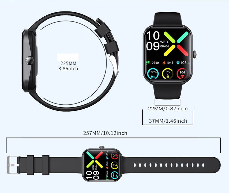 Smart Watch Multifunktionale, nicht-invasive Blutzucker-, Blutdruck-, Herzfrequenz- und Blutsauerstoffüberwachung, SOS-Alarm, Anrufuhr_voghion.com