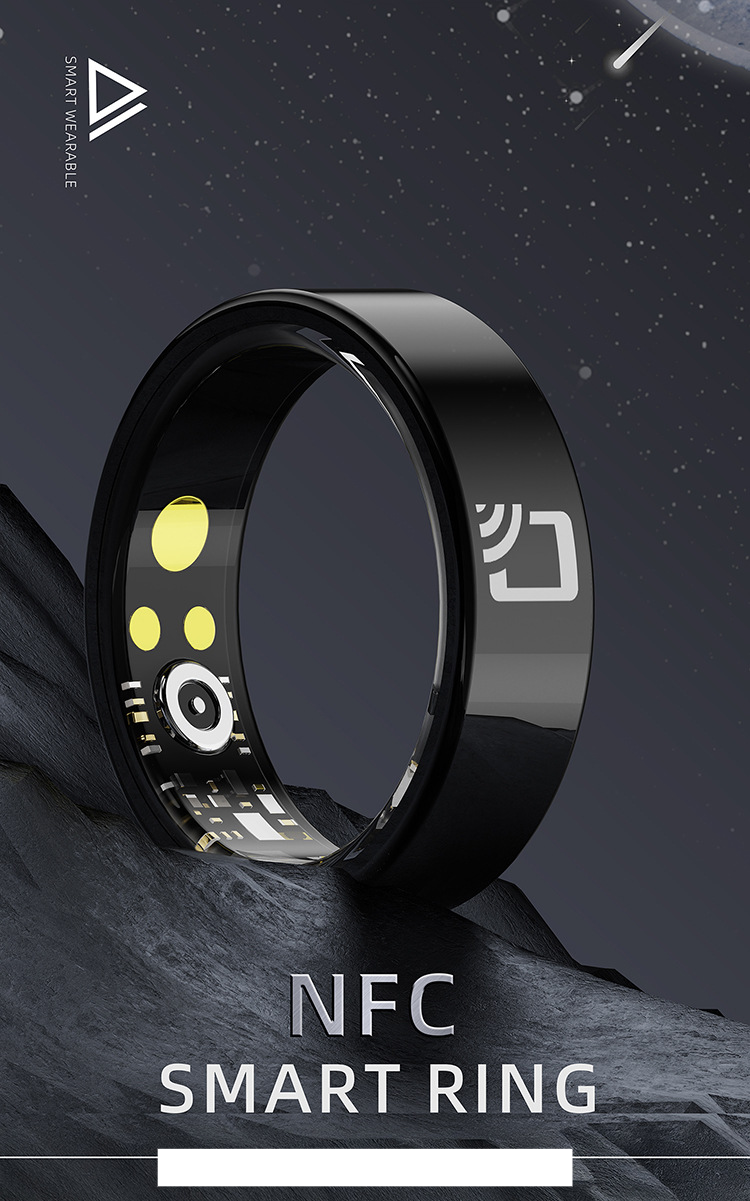 Anillo inteligente de cerámica R20: monitor de frecuencia cardíaca, SpO2 y sueño con control de acceso NFC y podómetro (nueva versión)_voghion.com