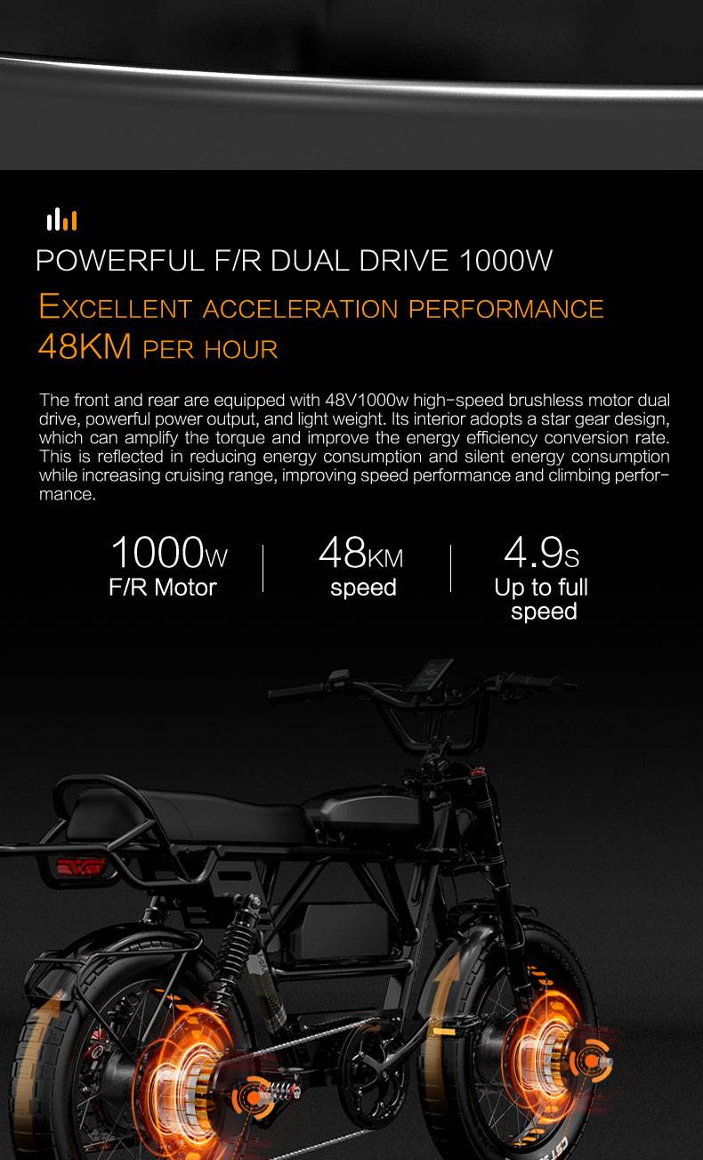 LANKELEISI X-Black Knight 20" Fat Tire All-Terrain Elektrovelo 2000W Duebelmotor 48V 45Ah Batterie_voghion.com