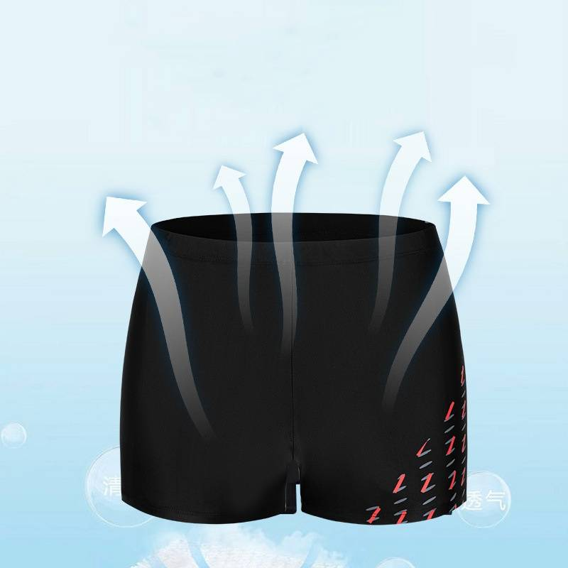 New Printed Elastic And Breathable Mid-waist Flat-angle Swimming Trunks For Men In Summer, Three-dimensional And Non-stuffy Swimming Trunks_voghion.com