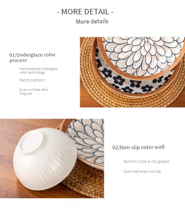 Ceramic Bowls And Plates Gift Box Underglaze Colored Ceramic Tableware Set, Opening Event Gift Set_voghion.com