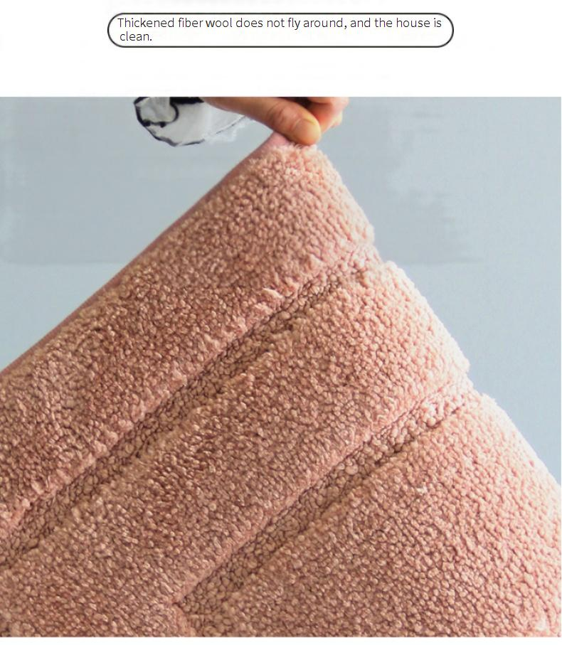 Alfombra de baño de jacquard de fibra ultrafina: superabsorbente y antideslizante para baño y entrada (felpudo grueso de felpa)_voghion.com