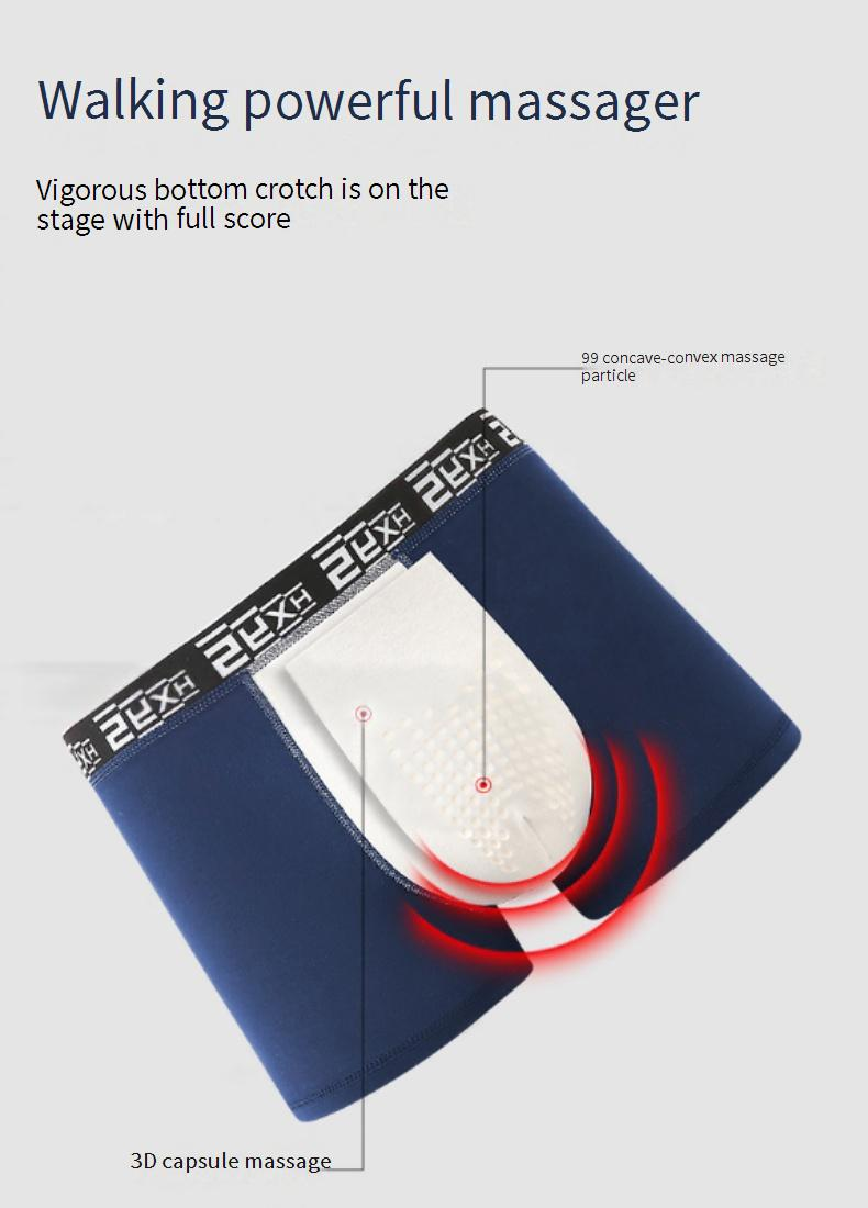 Herrenunterwäsche aus reiner Baumwolle 10A antibakteriell, bequeme Massage, physikalische Partikel, negative Ionen, gesunde private Teile, Oyster Element Boxer_voghion.com