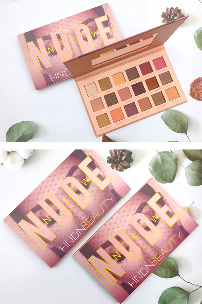Huda 18-Farben-Lidschattenpalette „Desert Rose“, Influencer-Favorit, Nude-Töne mit kleinem Schimmer und großem Glitzer, lang anhaltendes Pigment_voghion.com