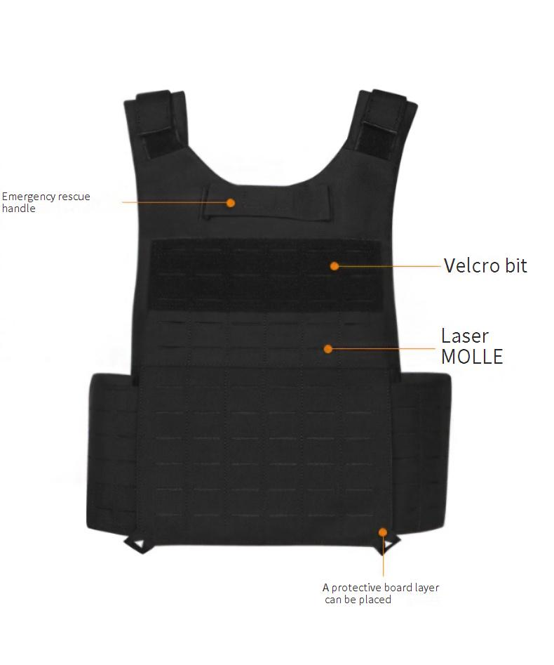 Taktische Weste mit Schnellverschlusssystem, atmungsaktives und strapazierfähiges Oxford-Gewebe, lasergeschnittenes Design für Outdoor-Sport und Verteidigung_voghion.com