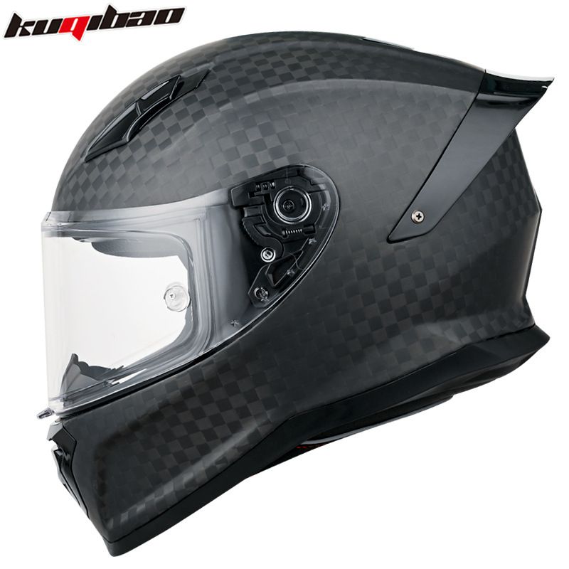 Casco de motocicleta de fibra de carbono KQIPOW: integral, tejido 3K/12K, con certificación DOT y 3C, ligero y de carreras para hombre y mujer._voghion.com