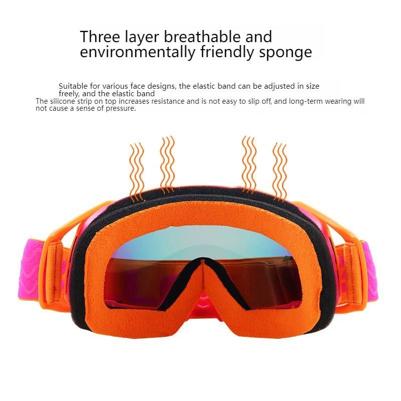 Winddichte Motorradbrille für Unisex mit austauschbaren Gläsern – UV-Schutz, Antibeschlag, für Radfahren, Skifahren und Outdoor-Sport_voghion.com