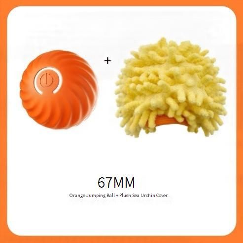Giocattolo interattivo intelligente per gatti con funzionamento automatico e bacchetta di piume - Esercizio divertente per gatti da interno (blu/arancione, include una testina di ricambio in omaggio)_voghion.com