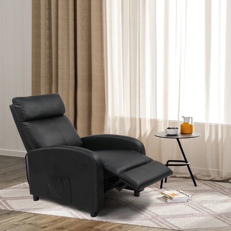 Fauteuil inclinable électrique pour salon, home cinéma, en cuir PU, avec massage et chaleur. Canapé-lit de massage._voghion.com