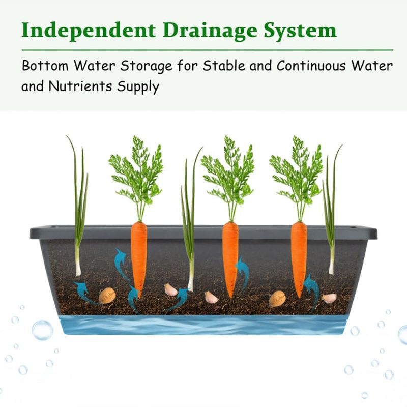5-Tier Raised Garden Bed With Water Drainage For Flowers Vegetables_voghion.com
