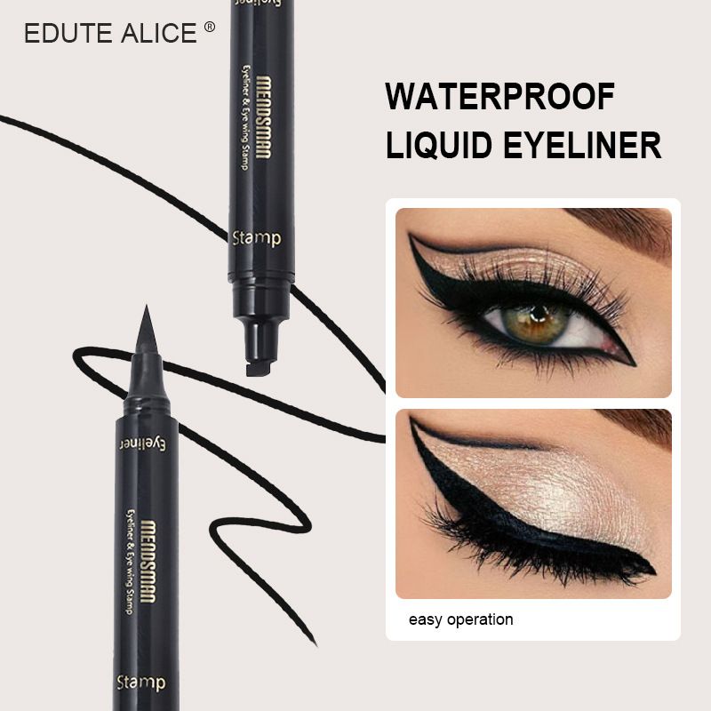 MENDSMAN Penna liquida per eyeliner nero a doppia punta per principianti, trucco per ciglia finte_voghion.com