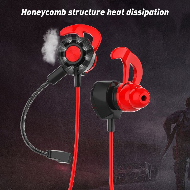 G22 Wired 3.5mm Plug In-ear Gaming Earphone Dynamic Headphone with Microphone_voghion.com