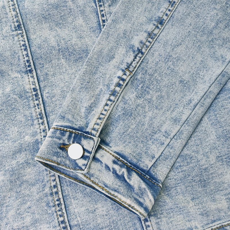 Pulse Pulse European American Cross-Border Spring And Autumn Denim Personality Slim Fit Classic Versatile Casual Men's Turn-Down_voghion.com