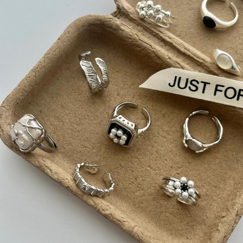 Sterling Silver Plain Band Ring For Women, Niche Light Luxury High-end Feel, Non-fading Ins Style Index Finger Ring, New_voghion.com