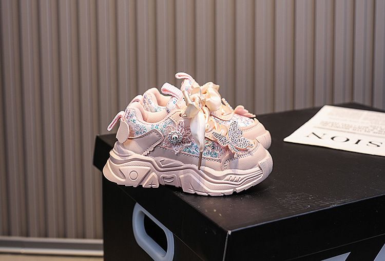 Mother & Kids Sneakers Baby Girl Princess Soft Sole Fashion Shoes Sequin Butterfly Shoes_voghion.com