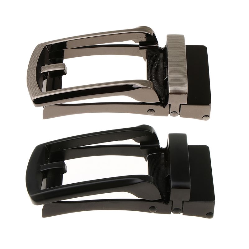 HOT Men’s Metal Automatic Buckle Leather Making Supplies Ratchet Slide Belt Accessories_voghion.com