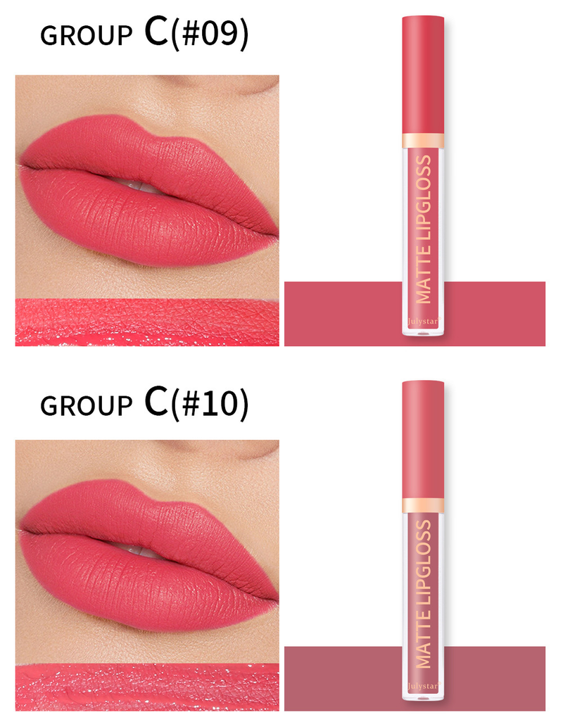 Velvet Lipstick With Matte Finish, Natural And Long-lasting, Fading, Non Stick To Cup Lip Glaze Set Box_voghion.com