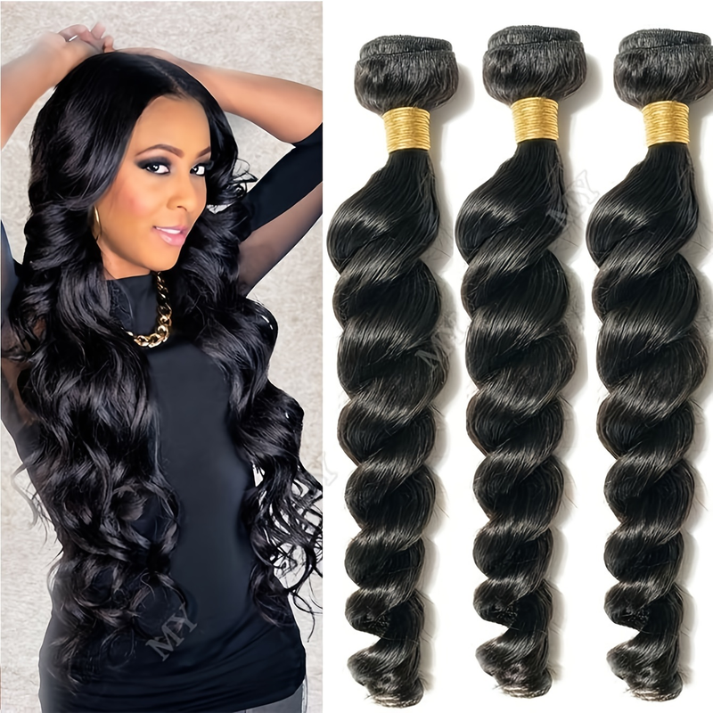 3 pacchi di tessuto sciolto capelli umani capelli remy brasiliani per le donne_voghion.com