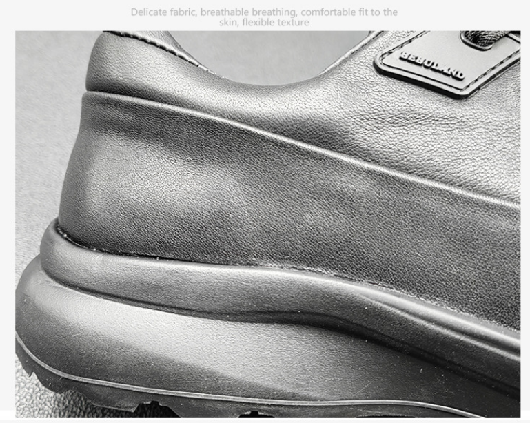 Încălțăminte pentru bărbați din piele neagră pantofi casual bărbați strat de vârf din piele de vacă pantofi versatili de nișă toamnă pantofi la modă bărbați_voghion.com