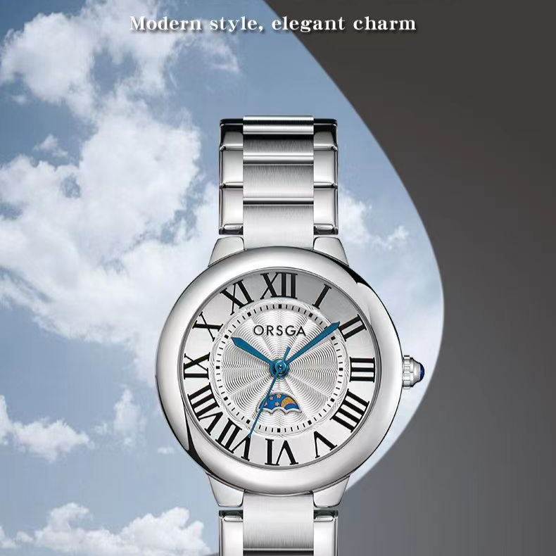 Orologi da donna Oshiga Orologio da donna con cinturino in acciaio, semplice ed elegante, al quarzo_voghion.com