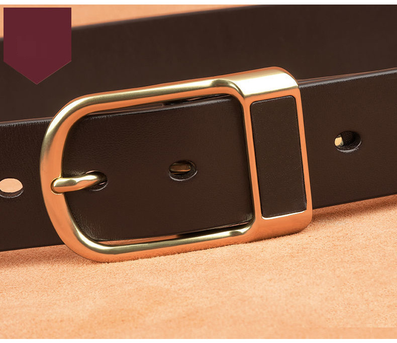 Herrengürtel Retro-Gürtel mit Dornschließe, modischer Herrengürtel für Business und Freizeit, Anzughose, Jeans, Netz, Promi-Stil_voghion.com