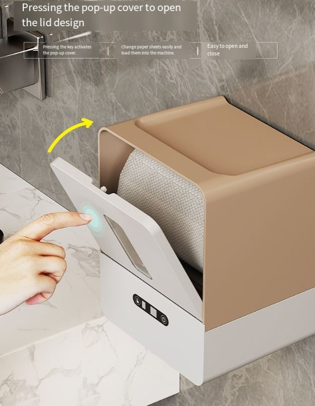 Intelligent Induction Tissue Box Automatic Paper Dispenser Electric Wall Mounted Toilet Paper Roll Box Toilet Toilet Paper Machine_voghion.com