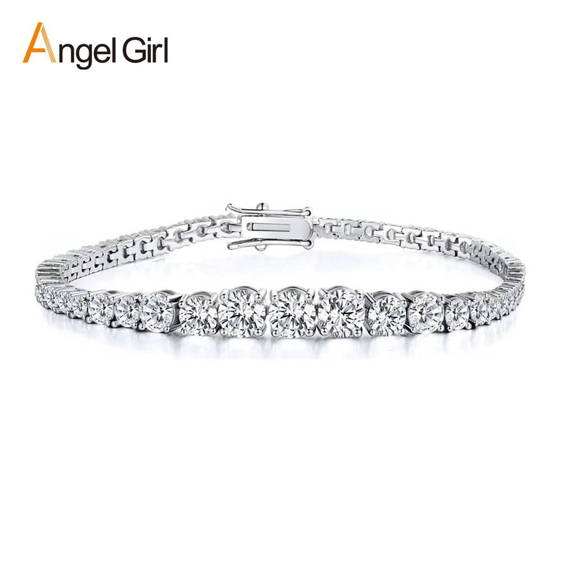 Tennisarmband für Damen mit abgestuften Zirkonia-Steinen, elegantes und trendiges Unisex-Design, perfekt für den Alltag und besondere Anlässe_voghion.com