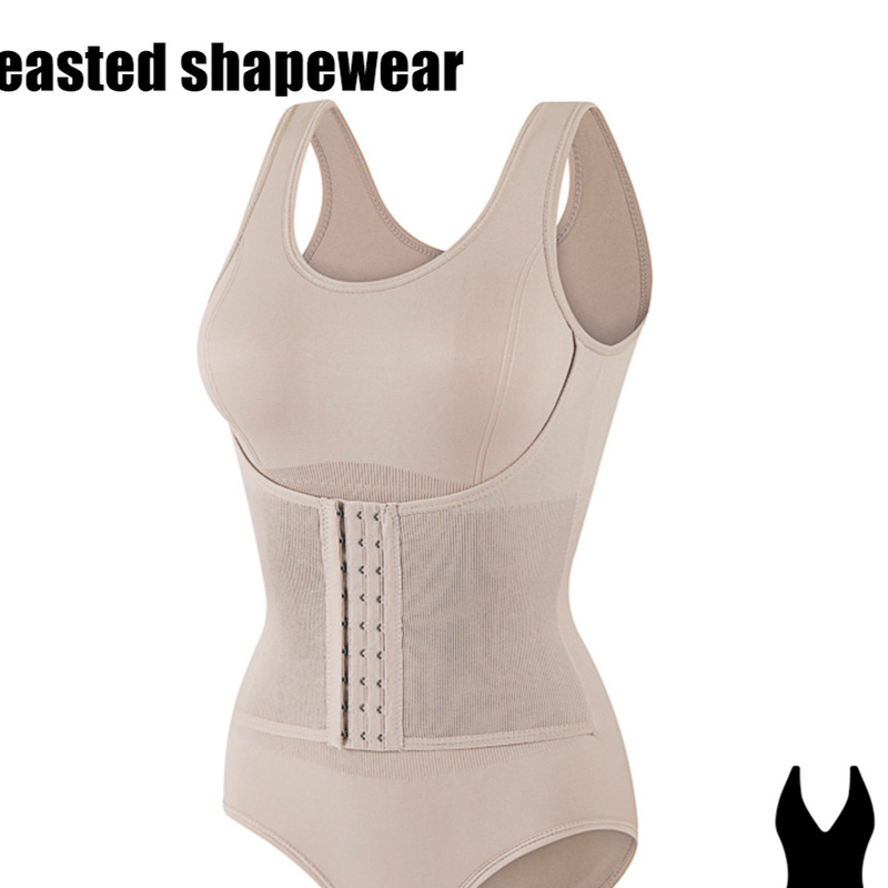 "Premium-Shapewear in Übergröße mit Haken- und Ösenverschluss – Nahtloser Bauchweg-Bodysuit für Damen, schlankmachende Ganzkörperunterstützung im Dreiecksschnitt"_voghion.com