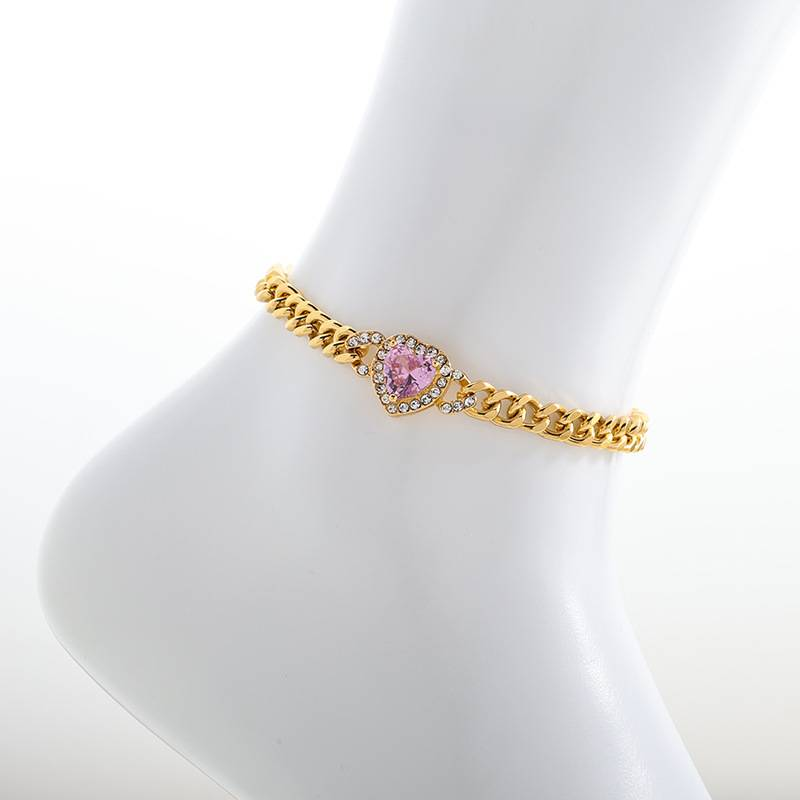Women's Jewelry Elegant Multi-Layer Geometric Heart Zircon Body Chain With Diamond Accents For Waist And Ankle - Perfect For Weddings Travel Gifts_voghion.com