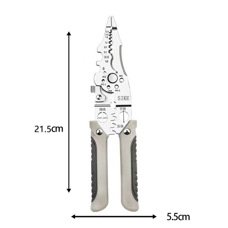 Professional Multi-Function Wire Stripper Cutter Crimper Tool - Industrial Grade S2 Alloy Steel Precision Stripping Pliers For Electricians & DIY_voghion.com