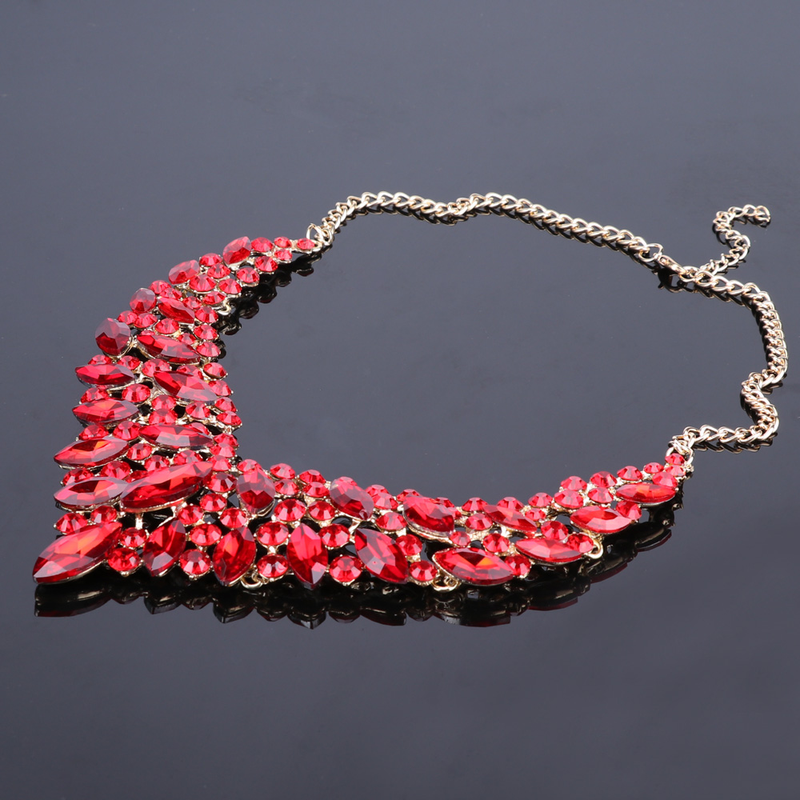 Set di gioielli da sposa in cristallo Collana da sposa Orecchini per spose Accessori per feste Strass Decorazione Regalo Set da donna_voghion.com
