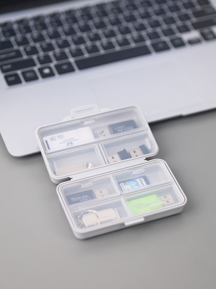 Geeignet für Laufwerksspeicher, digitales Zubehör, Organizer-Tasche, elektronische Produkte, staubdichte Box, transparenter Kunststoff, hart_voghion.com