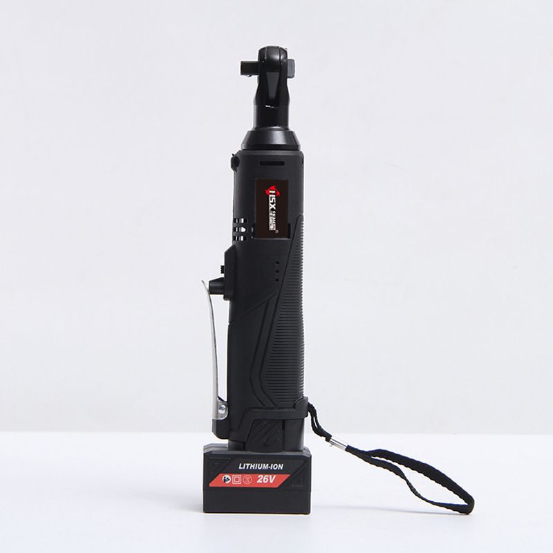 25V Cordless Electric Ratchet Wrench With Rechargeable Lithium Battery, 90° Right Angle Design For Auto Repair, Industrial Assembly & Stage Rigging_voghion.com
